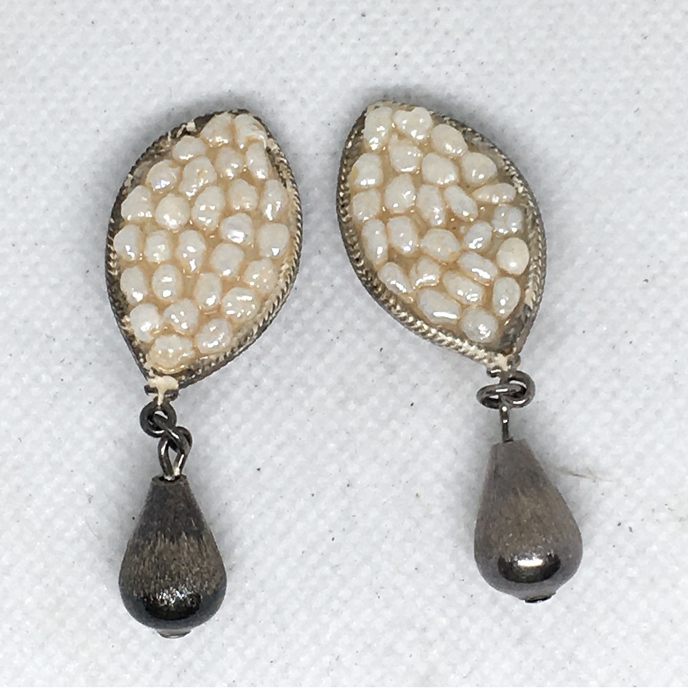 Vintage Laura Vogel New York, 1970’s Fresh Water Pearl Earrings, Clips